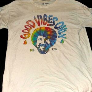 2017 Bob Ross Good Vibes Only t shirt